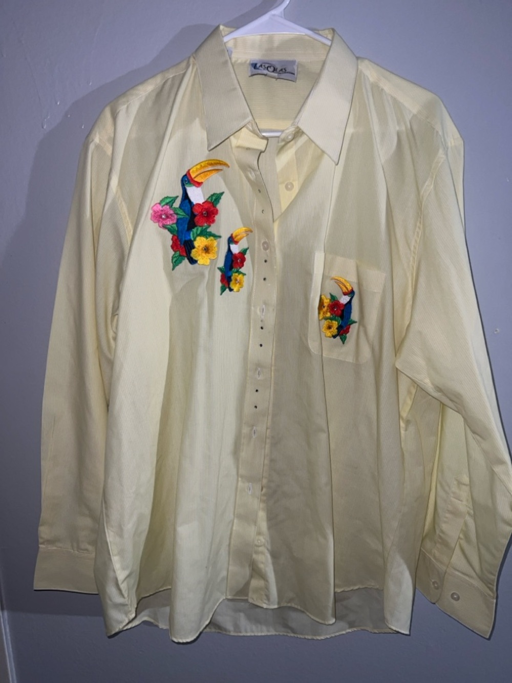 Las Olas by Oved International Yellow Striped Button-Up Shirt - Picture 2 of 10